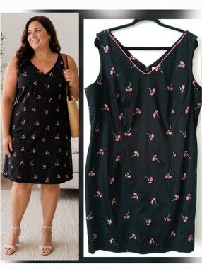 NWT Amanda Smith Women's Sleeveless  FLORAL Summer Sheath DRESS Plus Size 20W